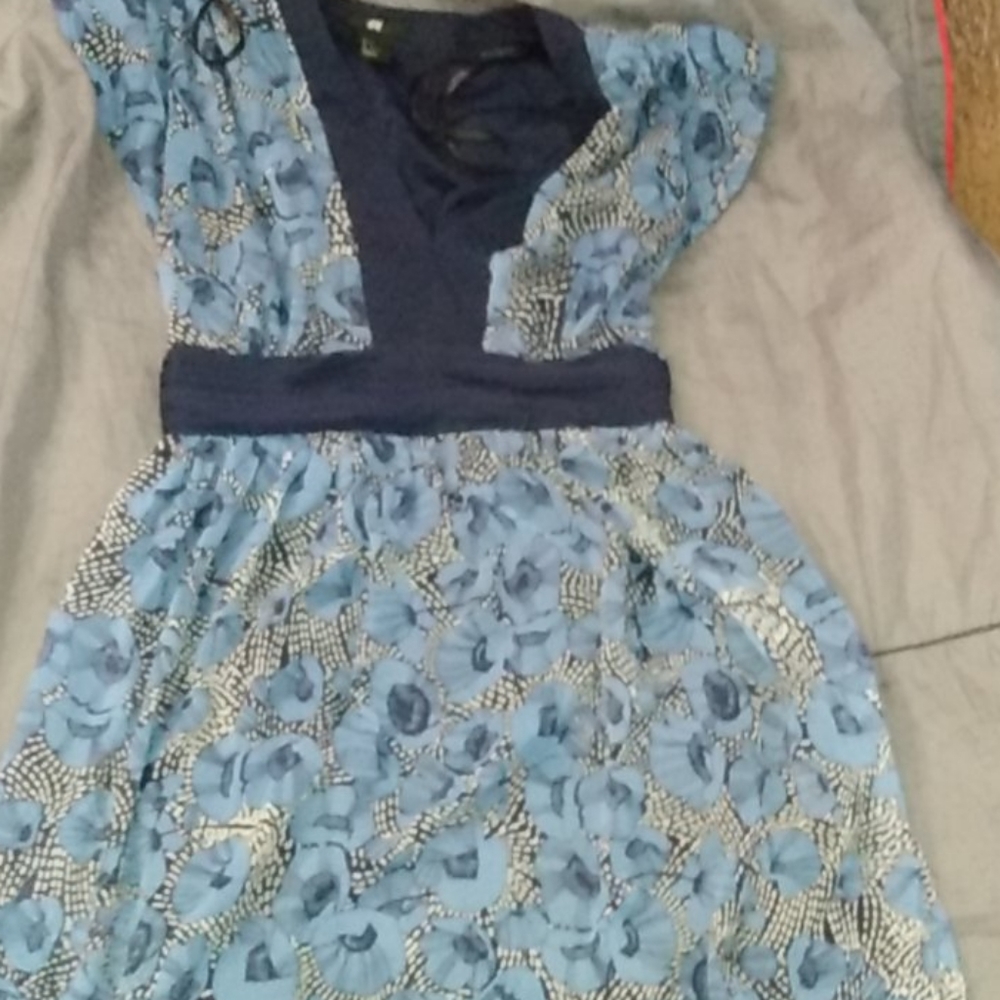 A blue flower dress